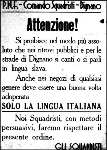 « Me ne frego! » : viaggio nella lingua del Fascismo