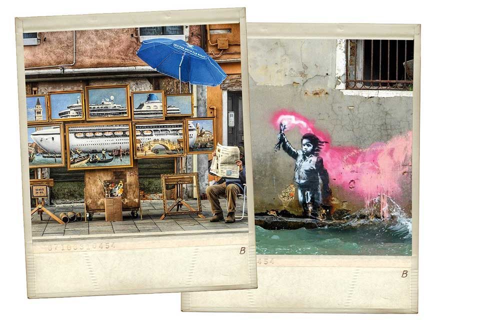 Street-artist Banksy avvistato a Venezia