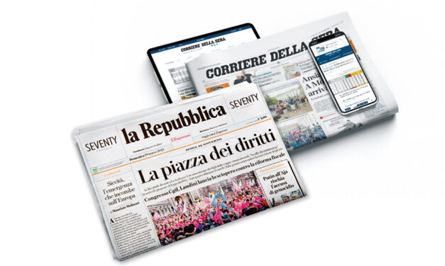 Due giornali due Italie 150 anni per il Corriere della Serae 50 anni per la Repubblica